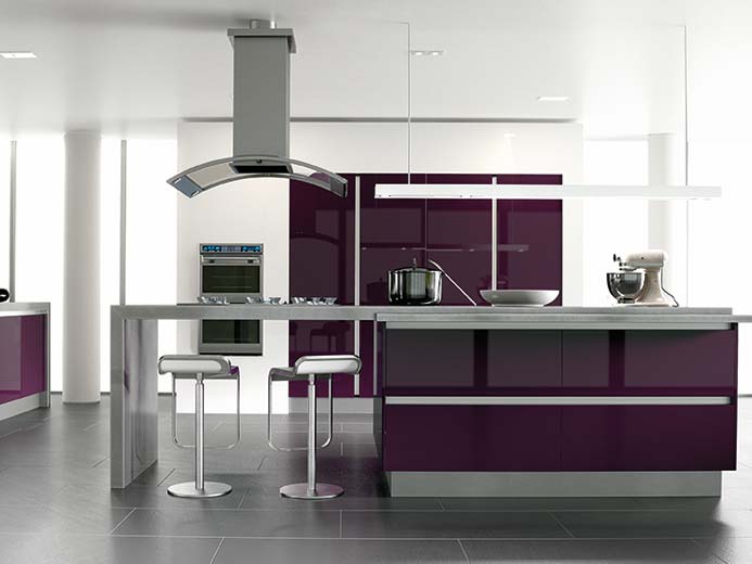 Ultra Gloss Plum Kitchen